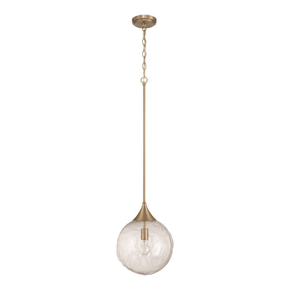 Craftmade Reflection 1 Light Pendant, Premium Bronze/Clear Textured