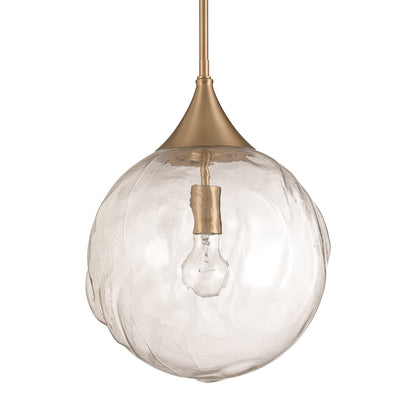 Craftmade Reflection 1 Light Pendant, Premium Bronze/Clear Textured