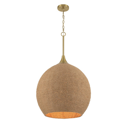 Craftmade Keira 3 Light Pendant, Satin Brass