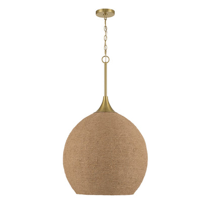Craftmade Keira 3 Light Pendant, Satin Brass