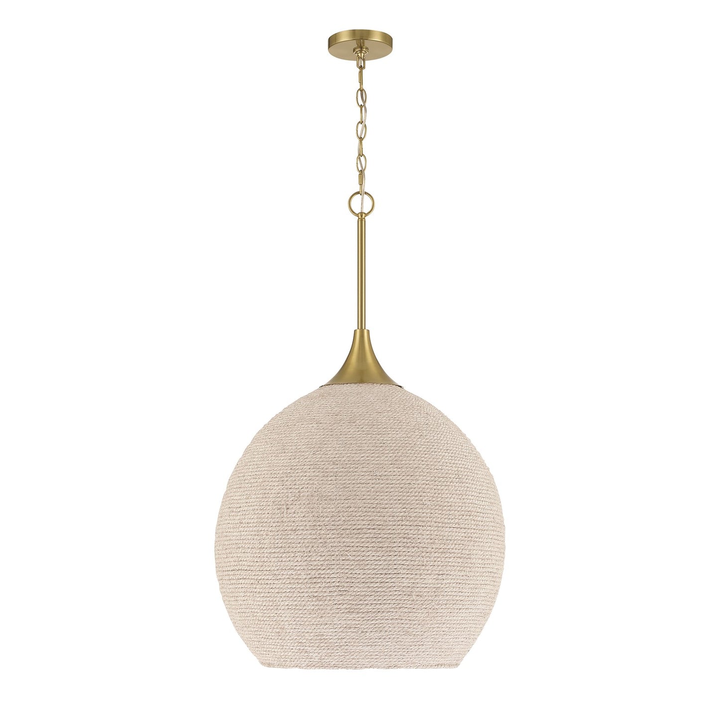 Craftmade Keira 3 Light Pendant, Satin Brass/White