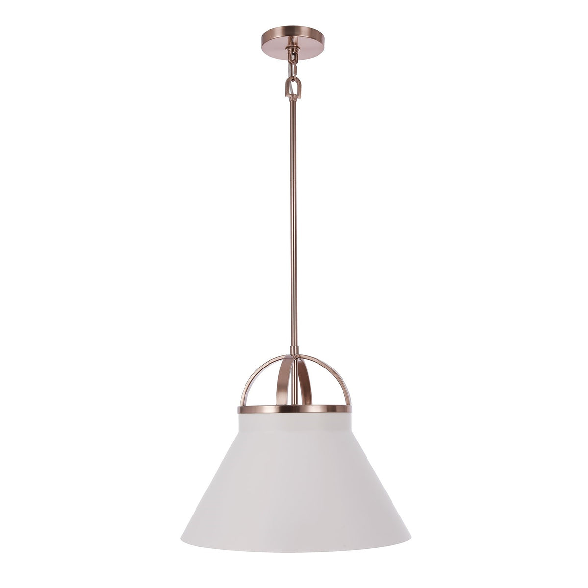 Craftmade Maggio 16in 1-Light Pendant | Industrial Premium Bronze and Glass | Kitchen Island & Dining Room | 16 x 13 in | Model 61592-CPZ