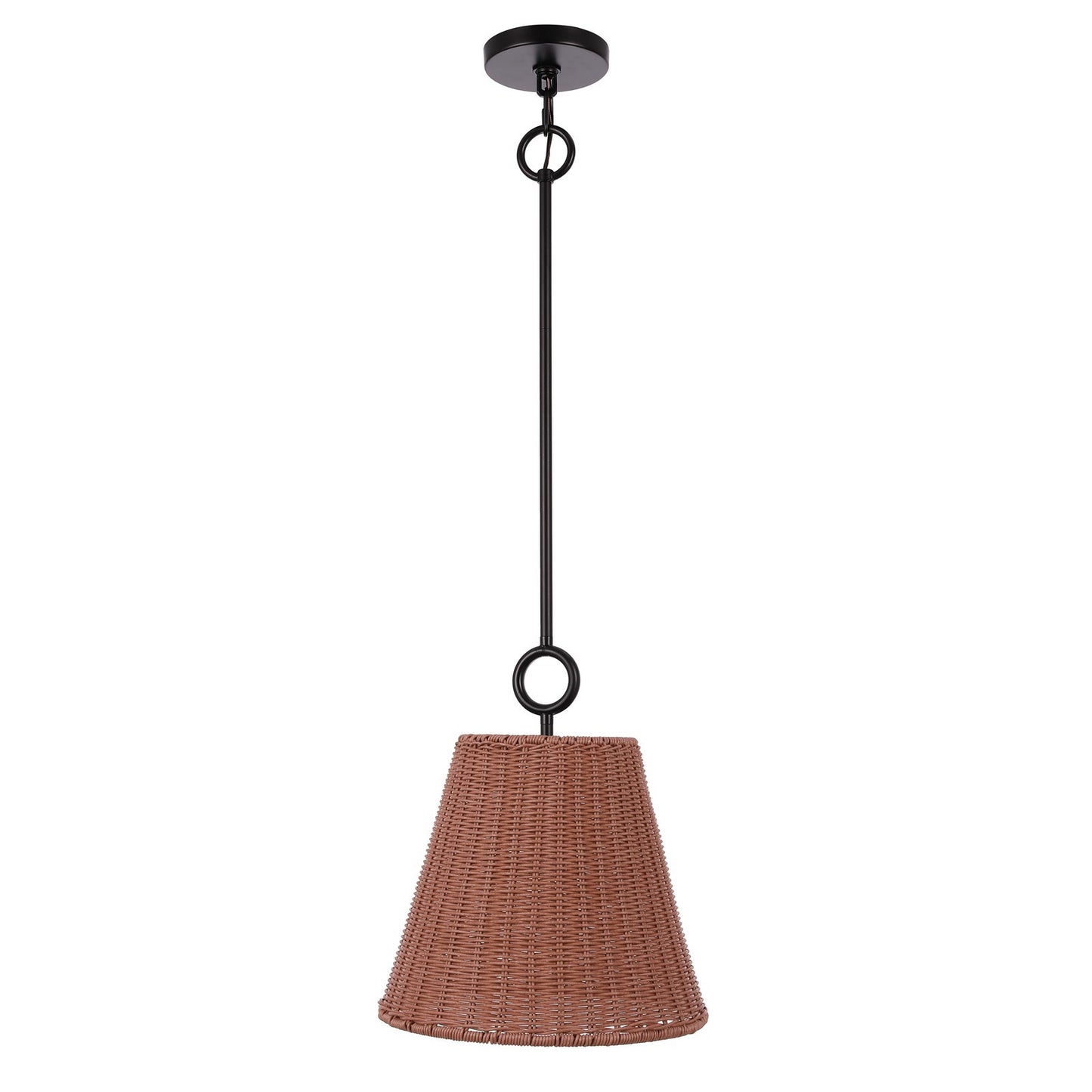 Craftmade Kirsten 1 Lt 12" Pendant, Flat Black