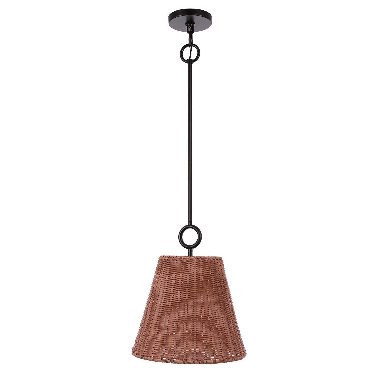 Craftmade Kirsten 1 Lt 12" Pendant, Flat Black