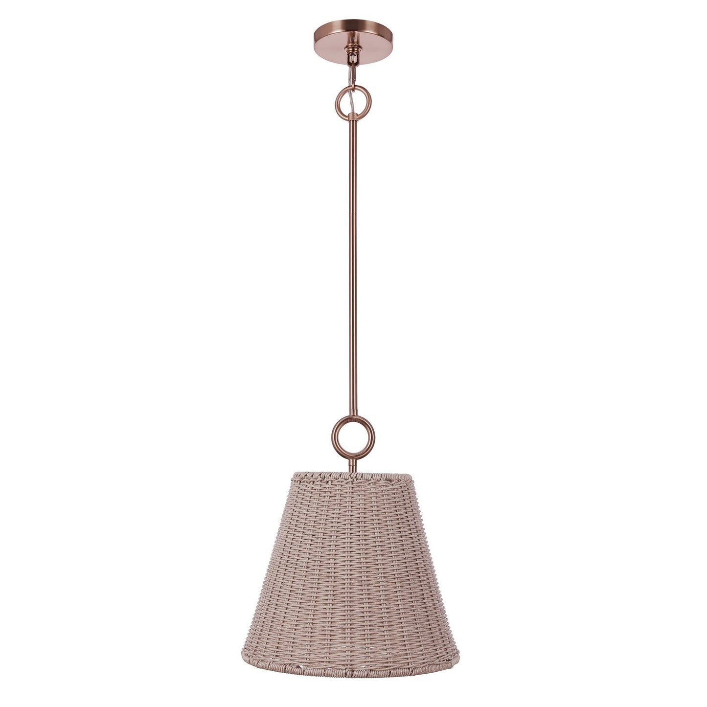 Craftmade Kirsten 1Lt 12" Pendant, Bronze (Wht, Bronze