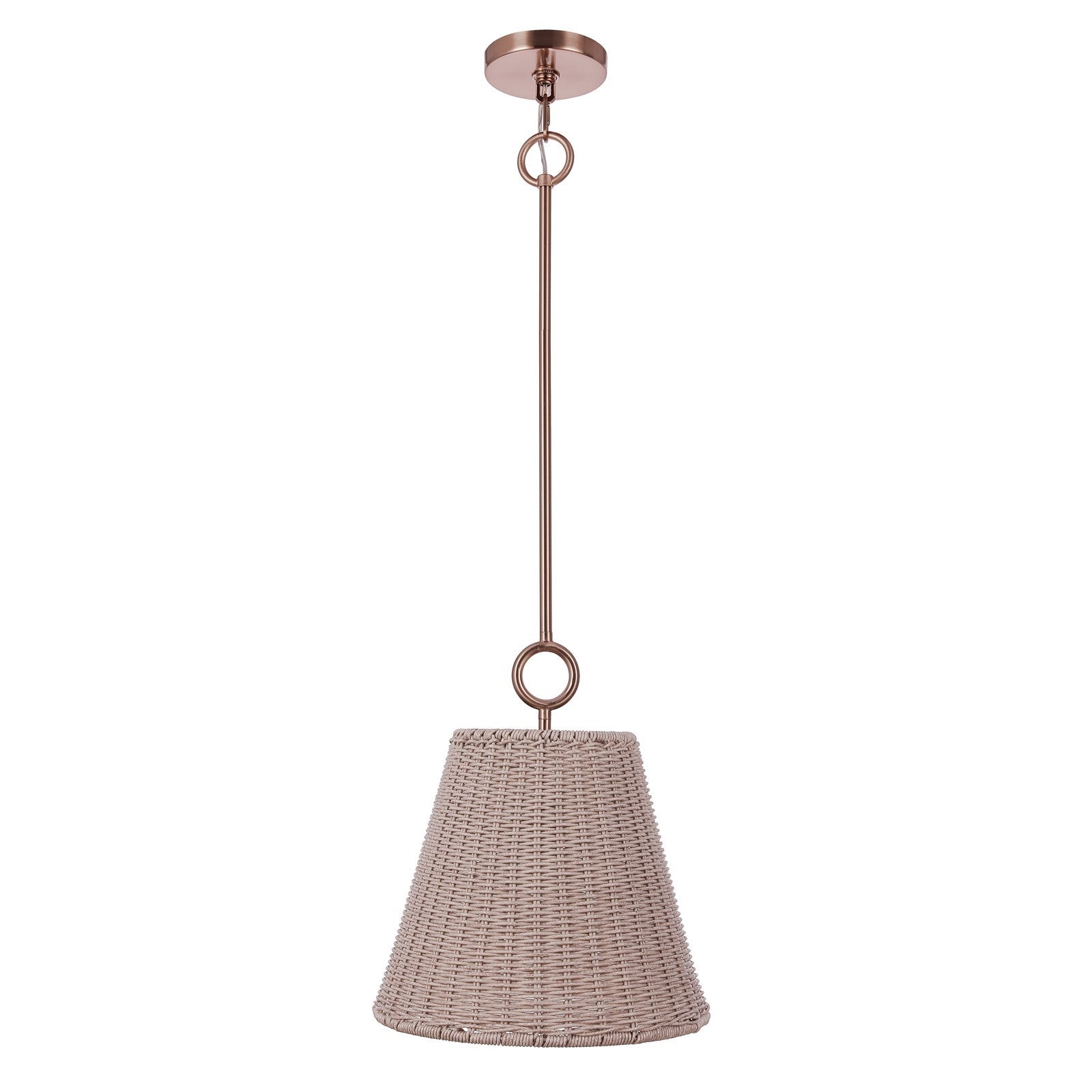 Craftmade Kirsten 1Lt 12" Pendant, Bronze (Wht, Bronze