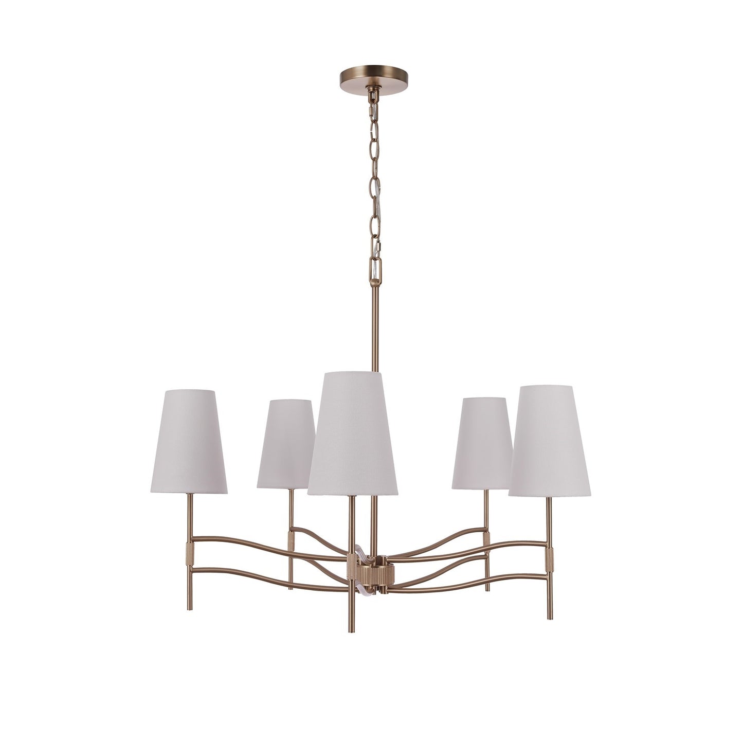 Craftmade Astor 5 Lt Chandelier, Satin Brass