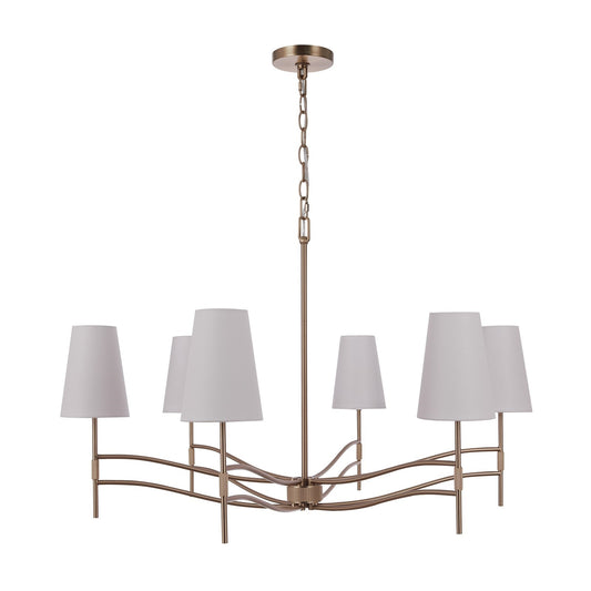 Craftmade Astor 6 Lt Chandelier, Satin Brass