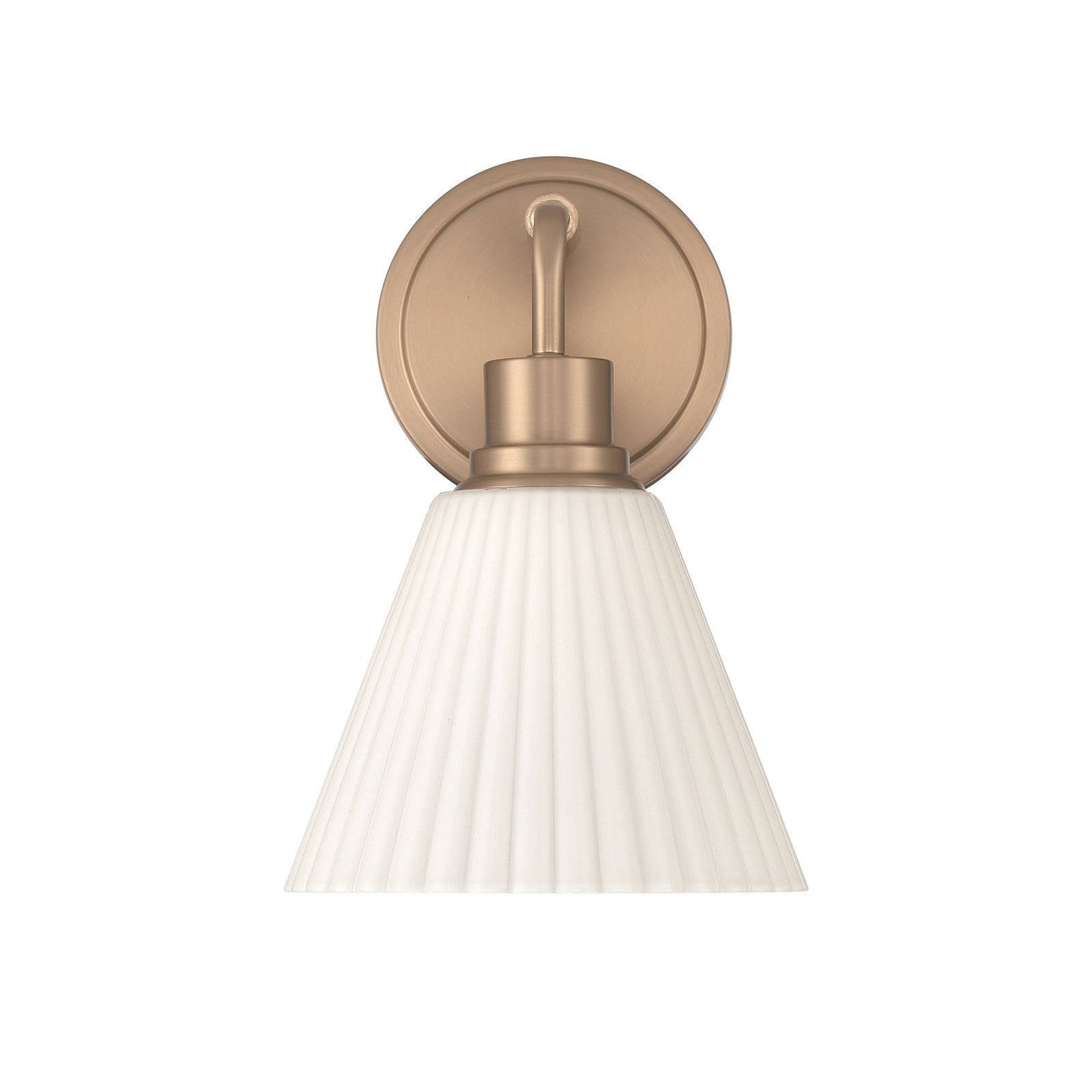 Craftmade Pleated II 1Lt Wall Sconce, Brz/Cased White, Bronze