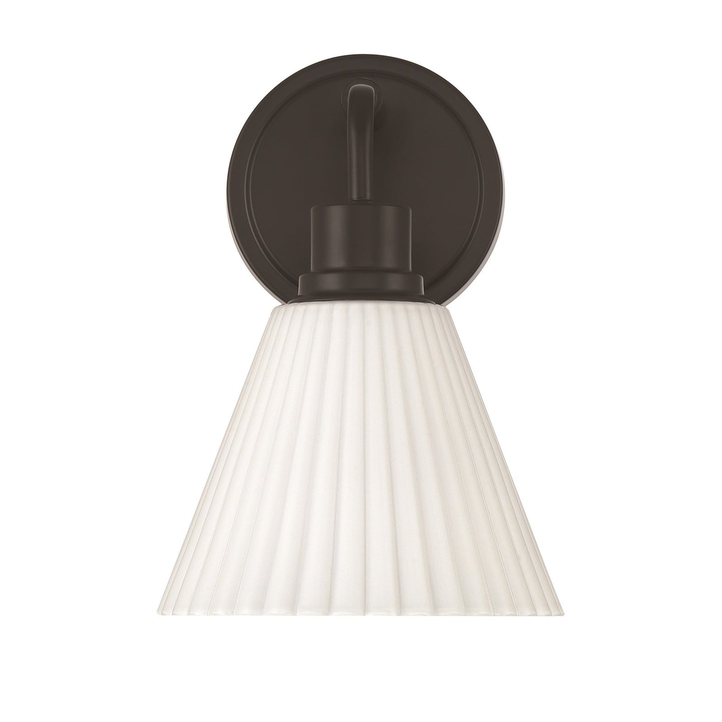 Craftmade Pleated II 1Lt Wall Sconce, Black (Cased White, Black