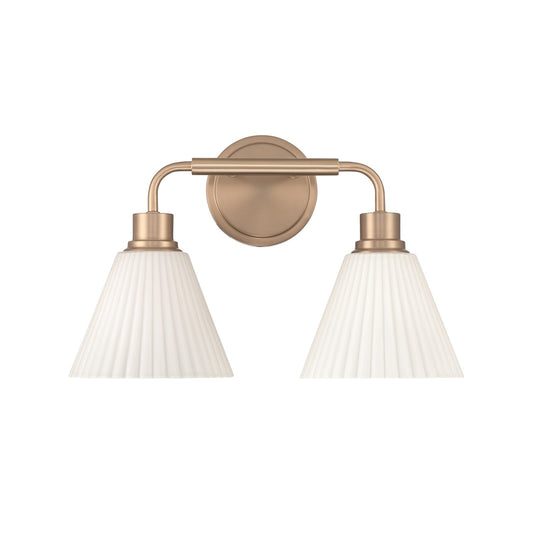 Craftmade Pleated II 2Lt Vanity, Bronze (Cased, Bronze