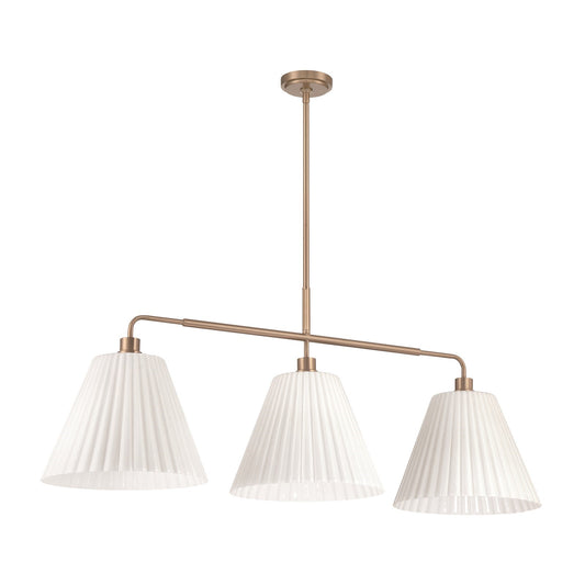 Craftmade Pleated II 3Lt Island, Bronze (Cased, Bronze