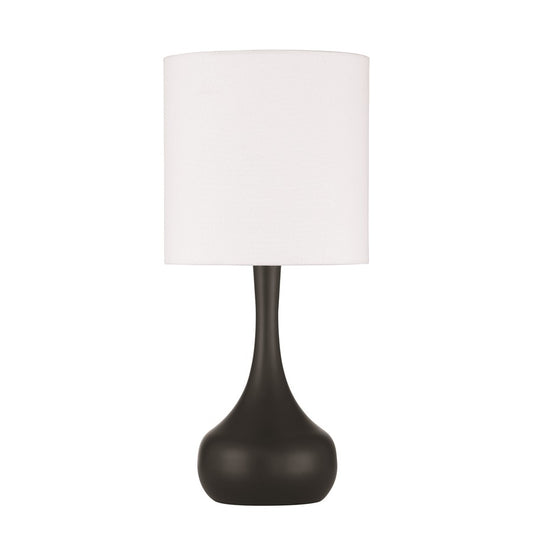 Craftmade Pallo 1 Light Table Lamp, Flat Black - 86226FB-T