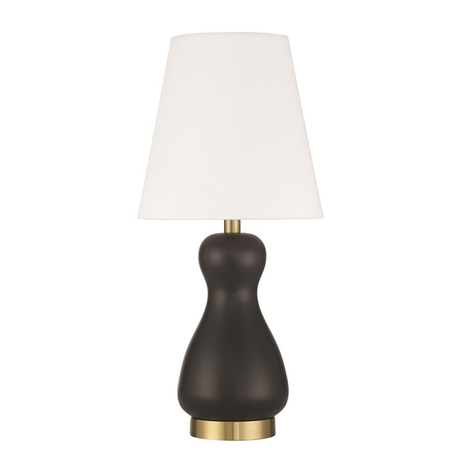 Craftmade Gloria 1 Light Table Lamp, Flat Black/Satin Brass - 87020FBSB-T