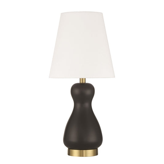 Craftmade Gloria 1 Light Table Lamp, Flat Black/Satin Brass - 87020FBSB-T