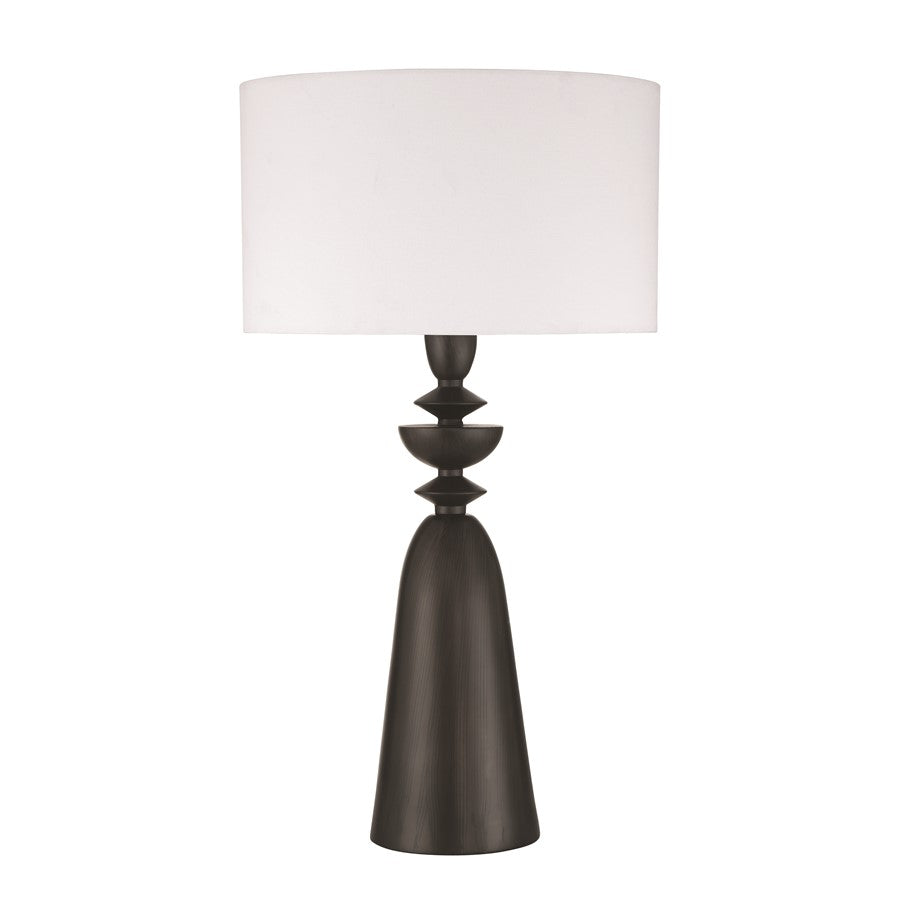 Craftmade Travis 1 Light Table Lamp, Dark Wood - 87024DW-T