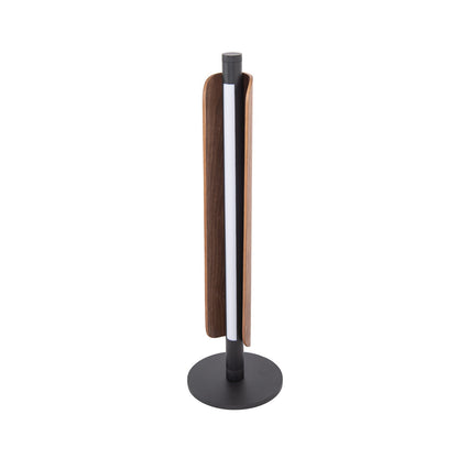 Craftmade Cameron 1 Light Table Lamp, Flat Black/Walnut