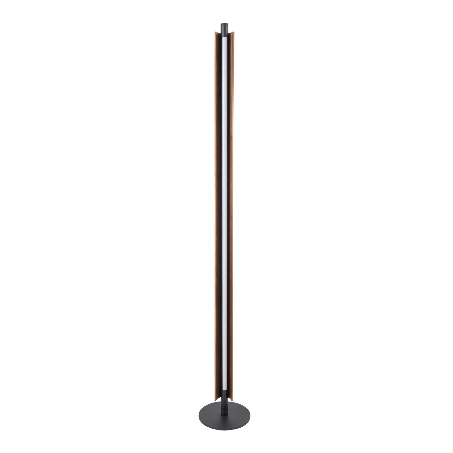 Craftmade Cameron 1 Light Floor Lamp, Flat Black/Walnut - 87031FBWAL-F
