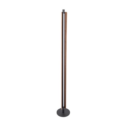 Craftmade Cameron 1 Light Floor Lamp, Flat Black/Walnut