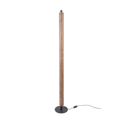 Craftmade Cameron 1 Light Floor Lamp, Flat Black/Walnut