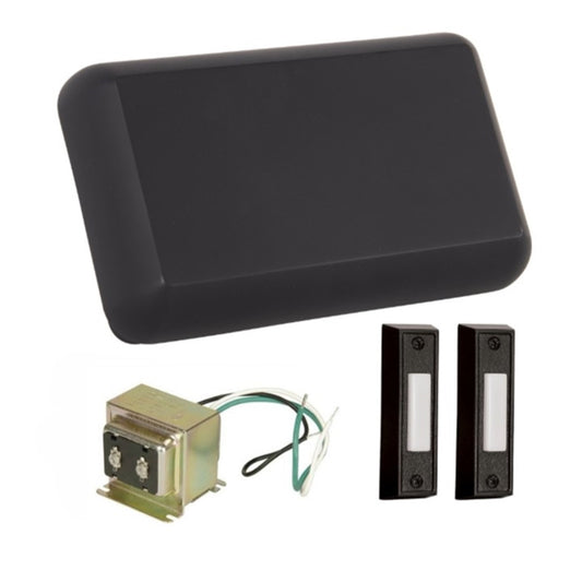 Craftmade Builder Chime Kit, Black/2 Illuminated Black, Flat Black