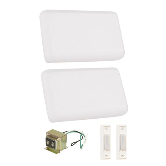 Craftmade Builder 2 Chime Kit, 2 Illuminated Buttons/T1630 Xfmr, Wht