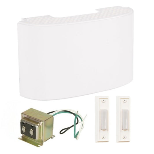 Craftmade Contemporary Chime Kit, 2 Illuminated,Buttons/T1630, White