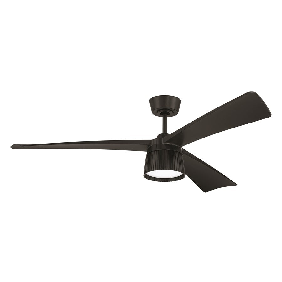 Craftmade Canto 52" 3-Blade Damp Ceiling Fan, Black/Light Kit - CTO52FB3
