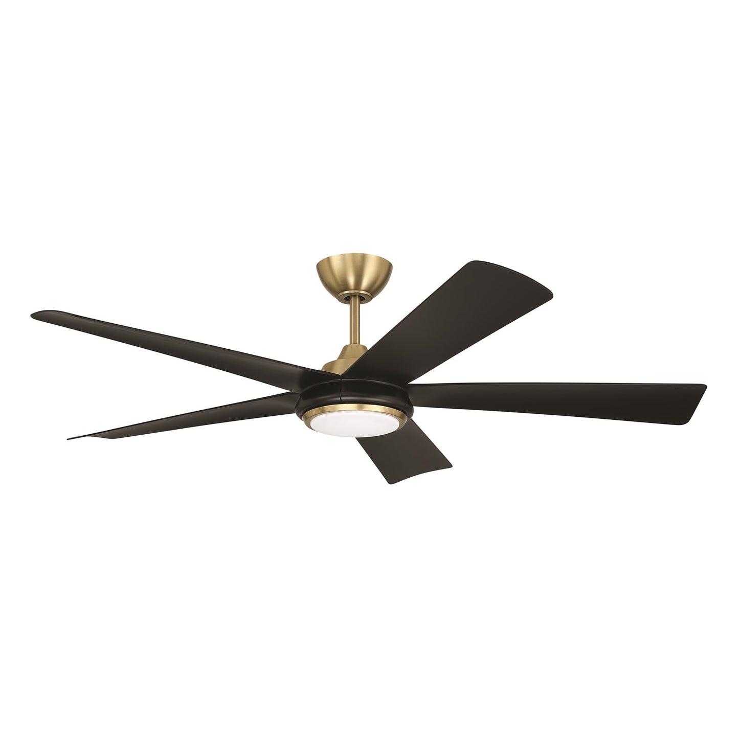 Craftmade Frye 52" 5-Blade 1 Light Ceiling Fan, Satin Brass - FRY52SBFB5