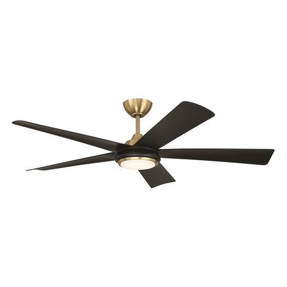 Craftmade Frye 52" 5-Blade 1 Light Ceiling Fan, Satin Brass