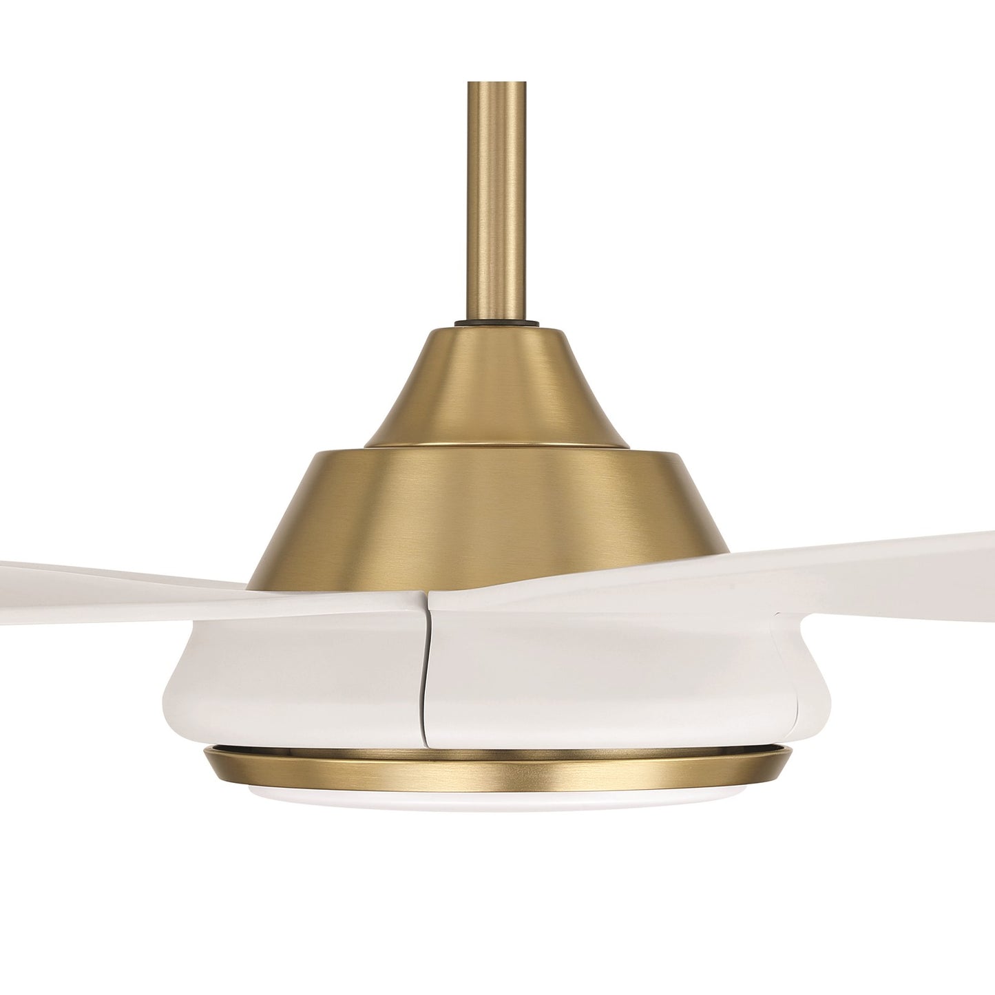 Craftmade Frye 52" 5-Blade 1 Light Ceiling Fan, Satin Brass/White