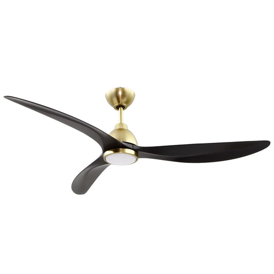 Craftmade Frazier 52" 3-Blade Ceiling Fan, Brass/Black - FRZ56SB3