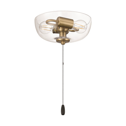 Craftmade 2 Lt Bowl Lt Kit, Satin Brass (Clr Glass), Satin Brass
