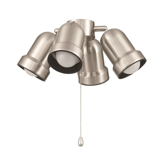 Craftmade LK2614 16in 4-Light Ceiling Fan Light Kit | Flat Black Steel and Adjustable Metal Shades | Indoor Living Room | Model LK2614-4L-LED-BNK