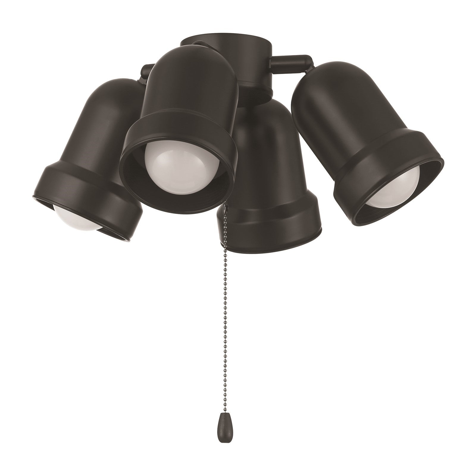 Craftmade LK2614 16in 4-Light Ceiling Fan Light Kit | Brushed Polished Nickel Steel and Adjustable Metal Shades | Indoor Living | Model LK2614-4L-LED-FB