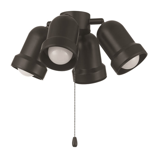 Craftmade LK2614 16in 4-Light Ceiling Fan Light Kit | Brushed Polished Nickel Steel and Adjustable Metal Shades | Indoor Living | Model LK2614-4L-LED-FB
