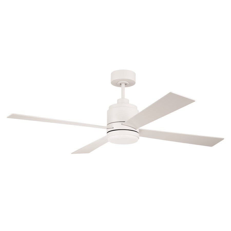 Craftmade McCoy 1 Light 52" 4 Blade Ceiling Fan, White - MCY52W4