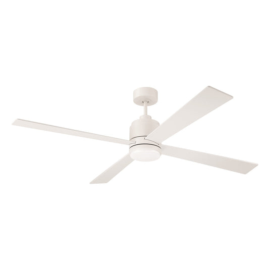 Craftmade McCoy 60" 4-Blade Ceiling Fan,Blades;Lt Kit Incl, White