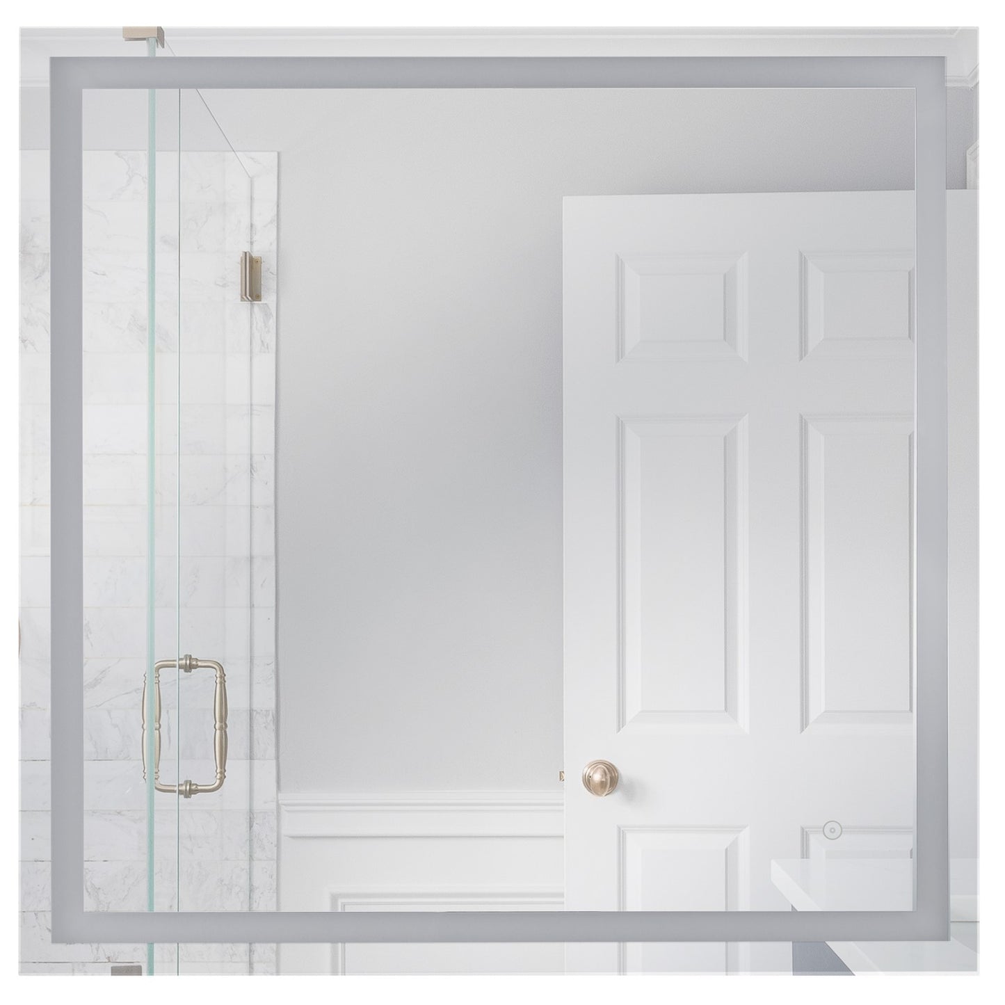 Craftmade Dwight 1 Light 36" x 36" Illuminated Mirror, White - MIR3610SQ-W3C