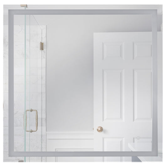 Craftmade Dwight 1 Light 36" x 36" Illuminated Mirror, White - MIR3610SQ-W3C