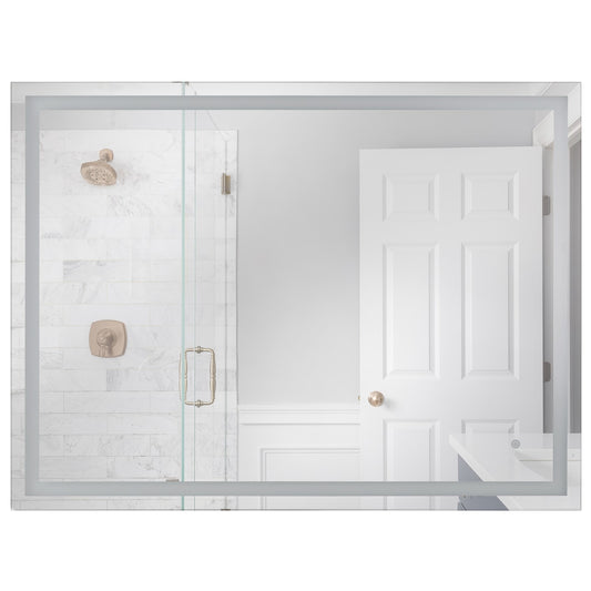 Craftmade Cristine 1 Light 48" x 36" Illuminated Mirror, White - MIR4802RT-W3C