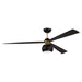 Craftmade Otto 1 Light 60" Ceiling Fan, Black/Brass/Frost White - OTT60FBSB3