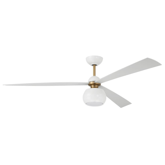 Craftmade Otto 1 Light 60" Ceiling Fan, White/Satin Brass - OTT60WSB3