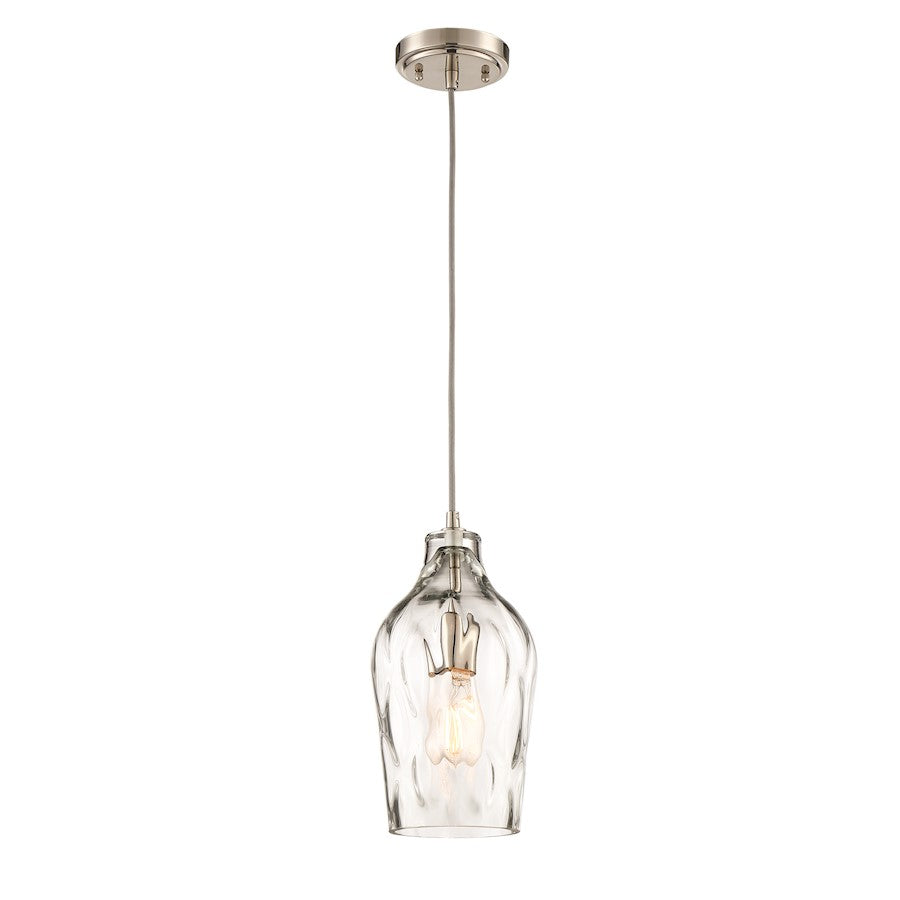 1 Light Mini Pendant, Polished Nickel
