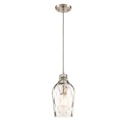 1 Light Mini Pendant, Polished Nickel