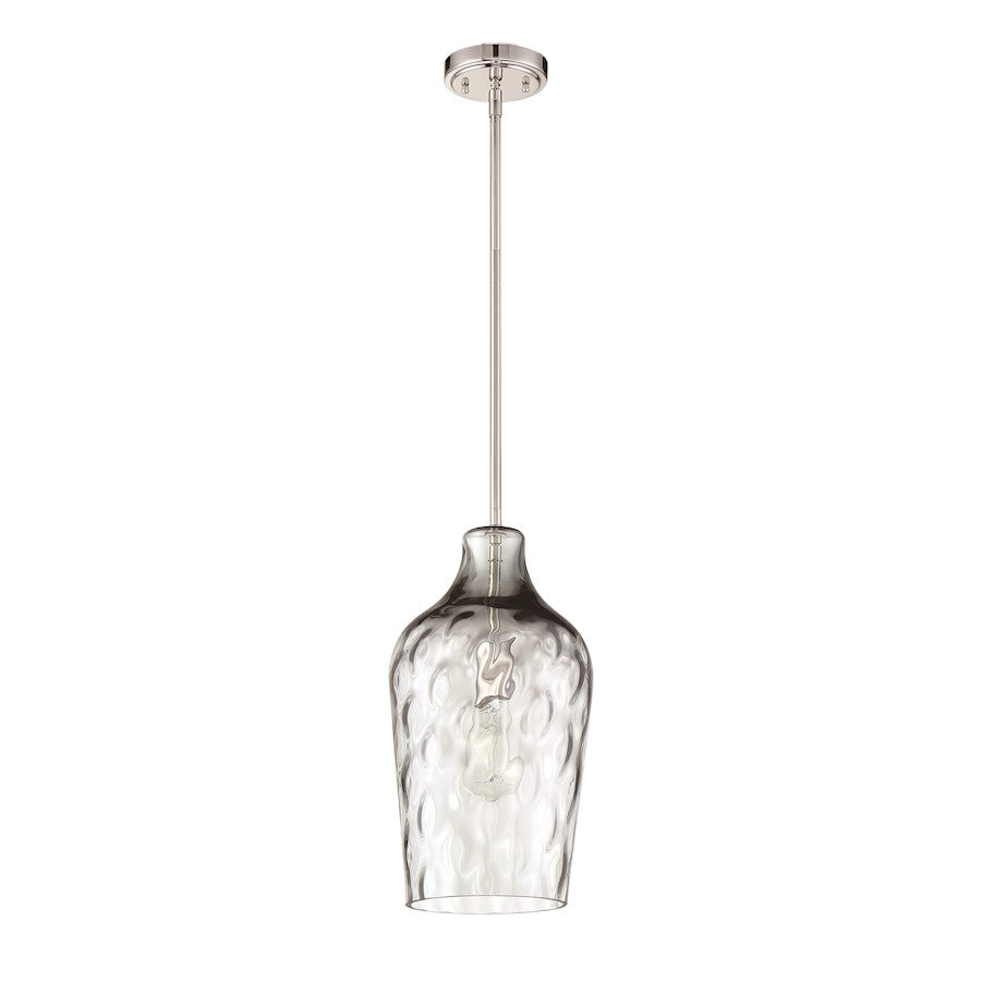 1 Light 9" Pendant, Polished Nickel