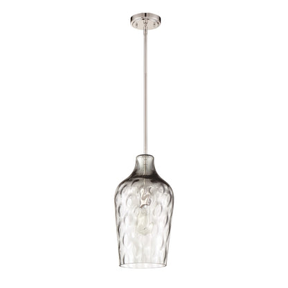 1 Light 9" Pendant, Polished Nickel