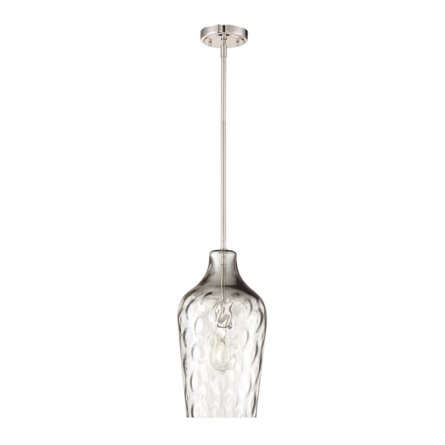 1 Light 9" Pendant, Polished Nickel