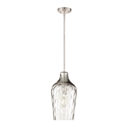 1 Light 9" Pendant, Polished Nickel