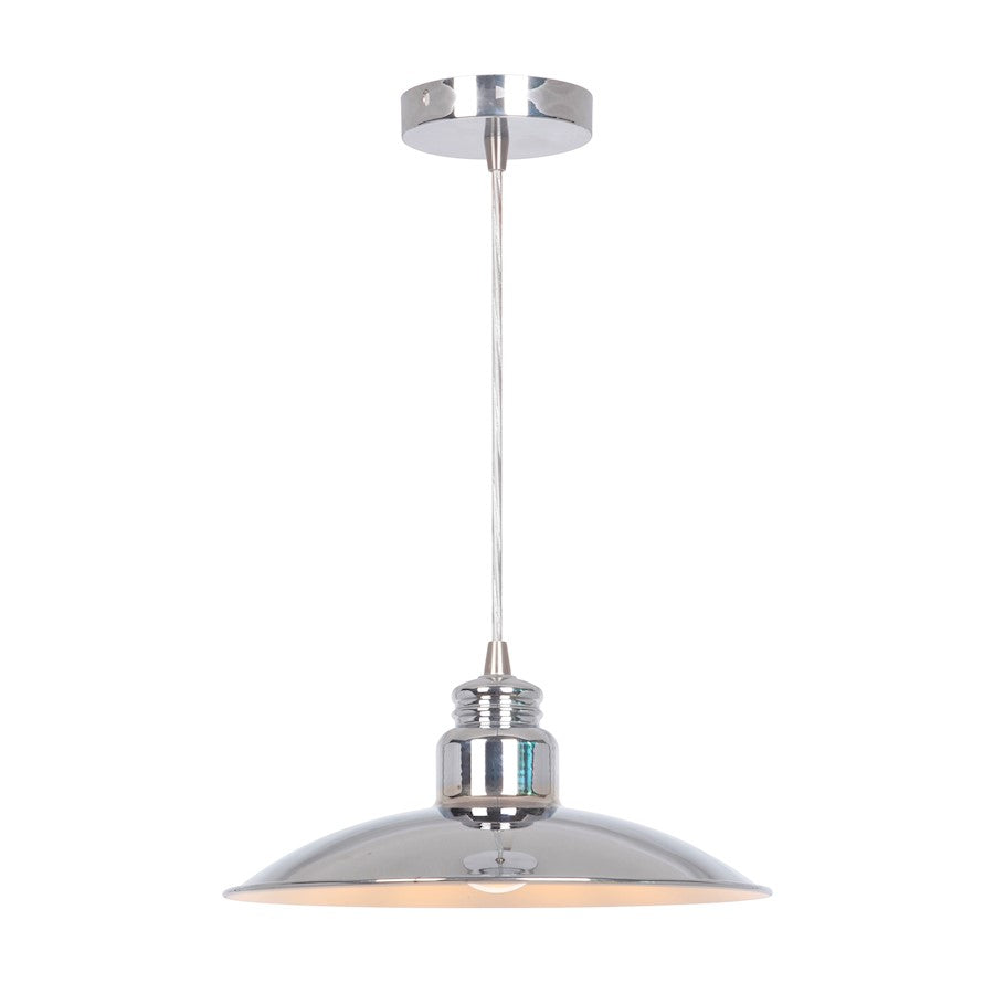 1 Light Mini Pendant, Chrome